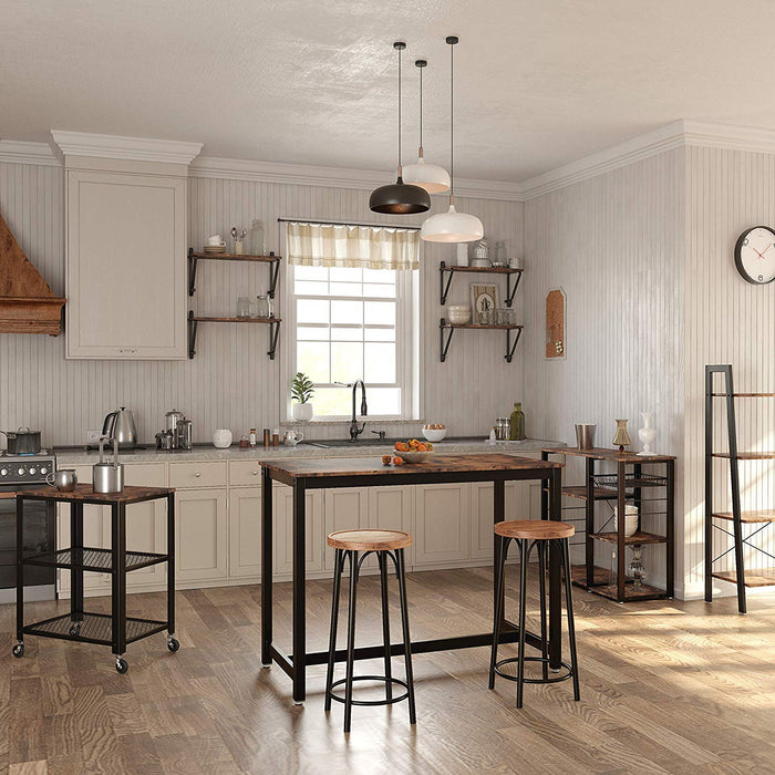 Mensole da parete rustiche VALORA - Set di 2 per soggiorno, ufficio LCR01BX