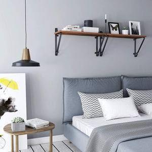 Mensole da parete rustiche VALORA - Set di 2 per soggiorno, ufficio LCR01BX