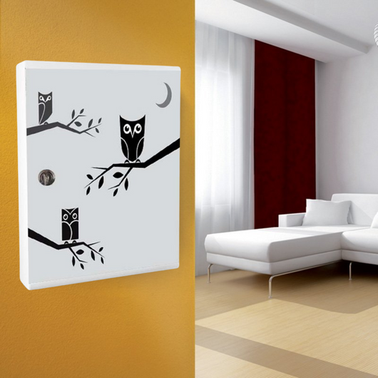 ALUBOX MIA Portachiavi Da Parete Personalizzato 16 Ganci Appendi Chiavi A Muro Da Interno 35,6X26,5X12 Cm Portachiavi Da Muro Interno Esterno Protetto Made In Italy COLORE: GUFETTI