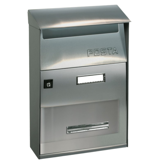 ALUBOX FT Cassetta Postale Da Esterno 32,5X22X11 Cm Cassetta Posta Con Tettuccio Superiore Cassetta Lettere Prelievo Frontale Cassetta Della Posta Formato Lettera COLORE: LISCIO