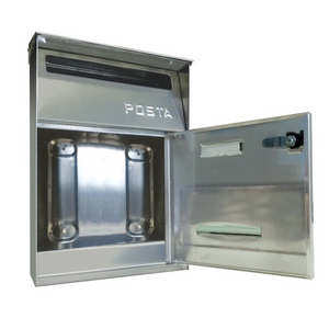 ALUBOX FT Cassetta Postale Da Esterno 32,5X22X11 Cm Cassetta Posta Con Tettuccio Superiore Cassetta Lettere Prelievo Frontale Cassetta Della Posta Formato Lettera COLORE: LISCIO