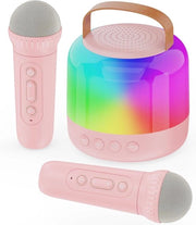 Impianto Karaoke - Macchina Karaoke Portatile con Altoparlante Bluetooth con Luce LED e Effetti Sonori Variabili - Adatto per Feste di Famiglia e come Regalo per Feste dei Bambini