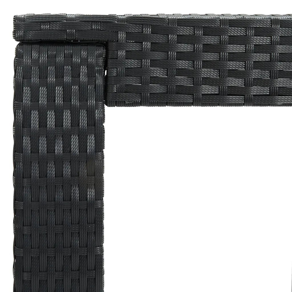 vidaXL Set Bar da Giardino 5 pz con Cuscini in Polyrattan Nero