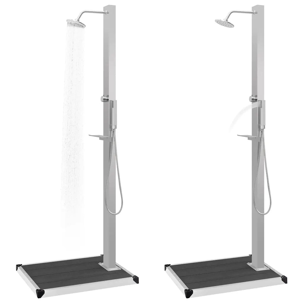 Doccia da Esterno con Piatto in WPC Acciaio Inossidabile CFW5593677