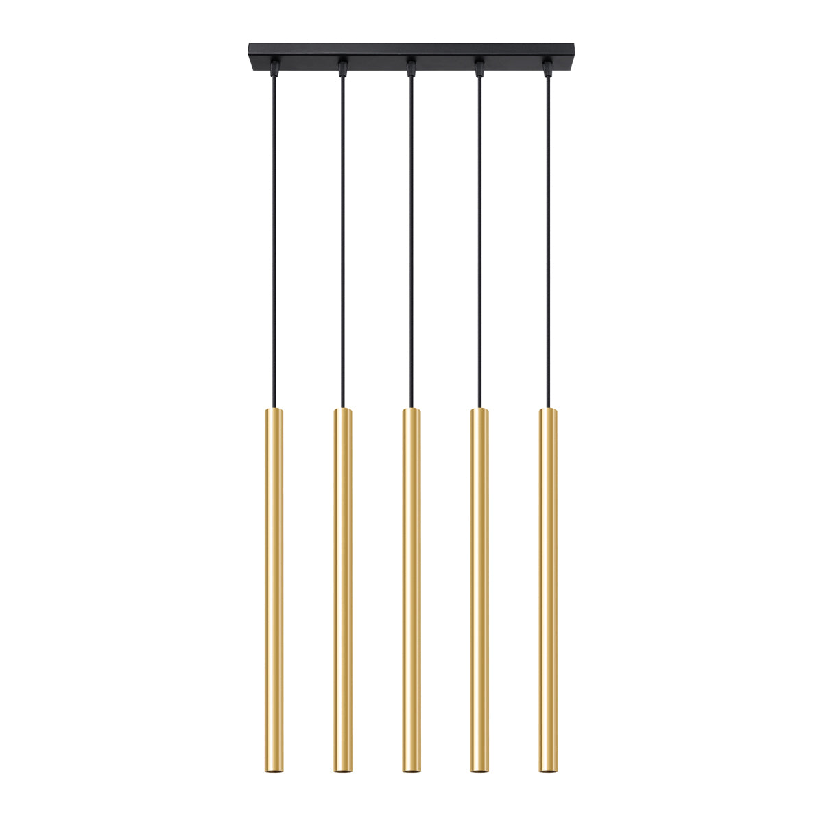 Lampada da soffitto moderna in acciaio a 5 luci color verde oceano PATELO, oro lucido