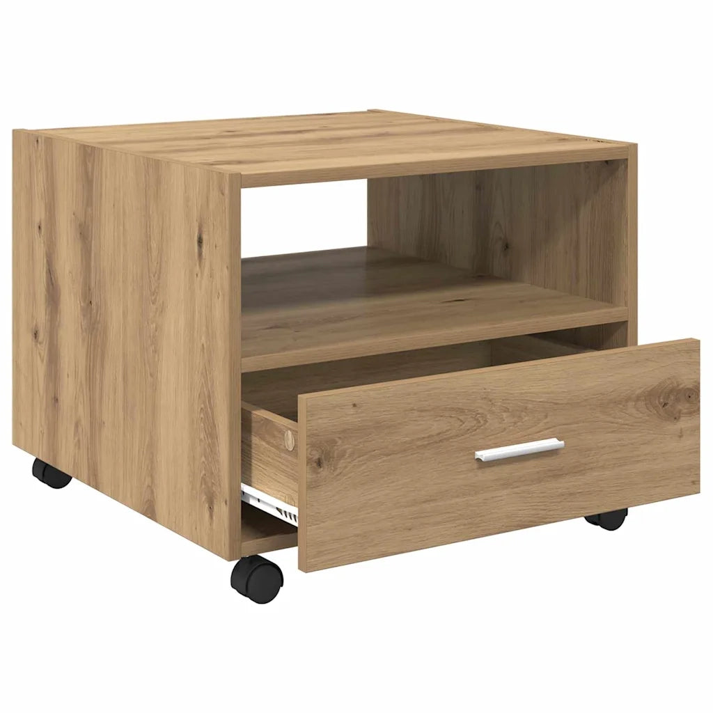 Tavolino da salotto Rovere artigianale 55 x 55 x 45cm