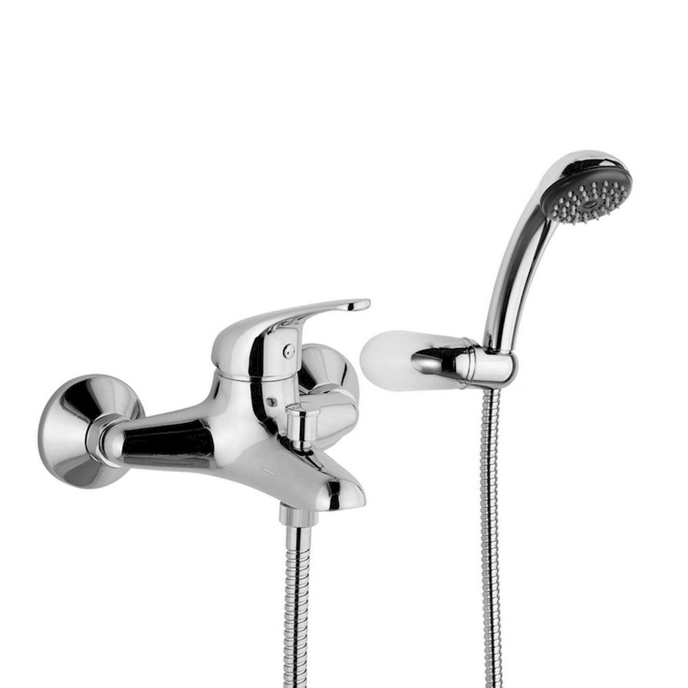 Set rubinetti lavabo, bidet e vasca con kit doccia in ottone cromo di Rubinetterie Mariani Linea Astro