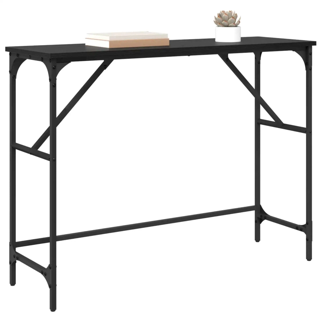 Tavolo consolle Rovere Nero 100 x 32 x 75 cm Legno multistrato