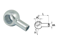 Raccordo a occhio corto per tubo in acciaio bonderizzato diametro 12 e 15mm - 81758
