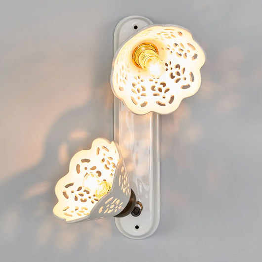 VOLTERRA Lampada a Soffitto o Parete con 2 Faretti Ceramica