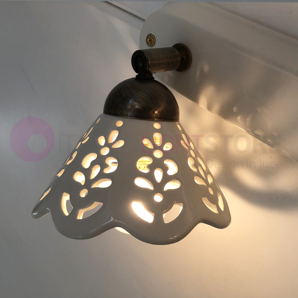 VOLTERRA Lampada a Soffitto o Parete con 2 Faretti Ceramica