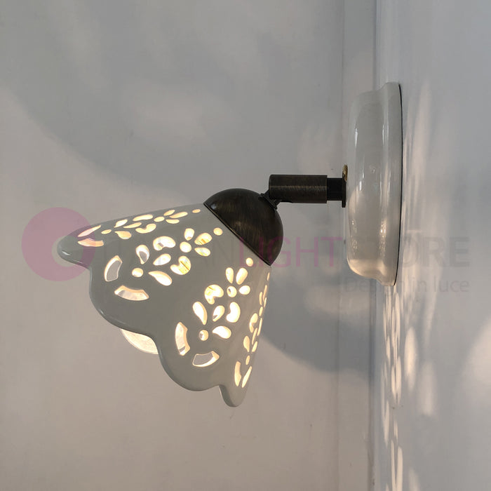 VOLTERRA Mini Applique Spot Orientabile Ceramica Rustica Country