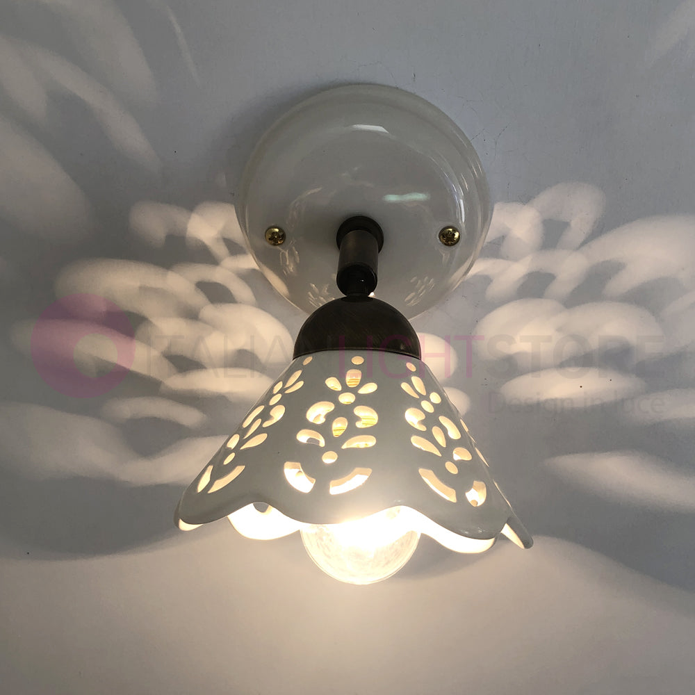 VOLTERRA Mini Applique Spot Orientabile Ceramica Rustica Country