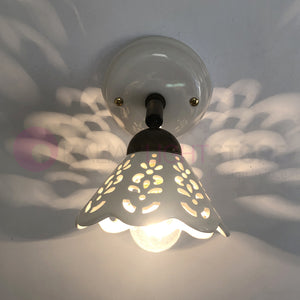 VOLTERRA Mini Applique Spot Orientabile Ceramica Rustica Country