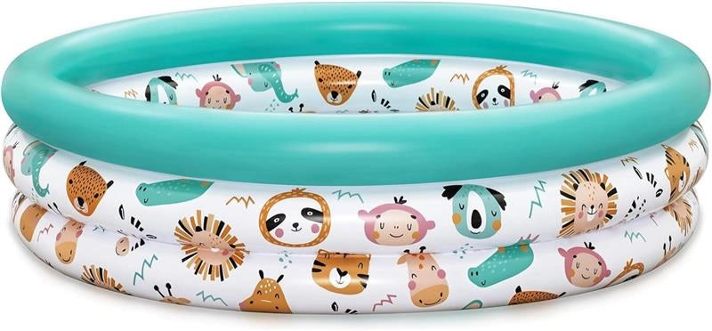 BESTWAY PISCINETTA AMICI SAFARI CON 1 TOPPA DI RIPARAZIONE PER BAMBINI DAI 2 ANNI + 102XH25 CM