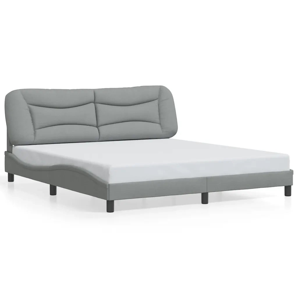 Giroletto senza Materasso Hvar Grigio Chiaro 180x200 cm Tessuto 3207786
