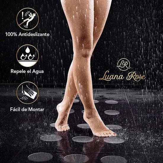 18 adesivi antiscivolo trasparenti per bagno e doccia | formato XXL | autoadesivi | diametro 10 cm