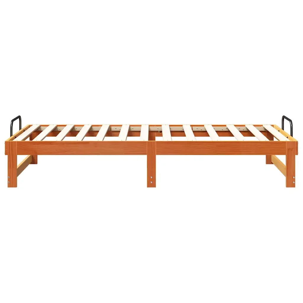 Struttura del letto Marrone 75 x 190 cm Pino massello 873156