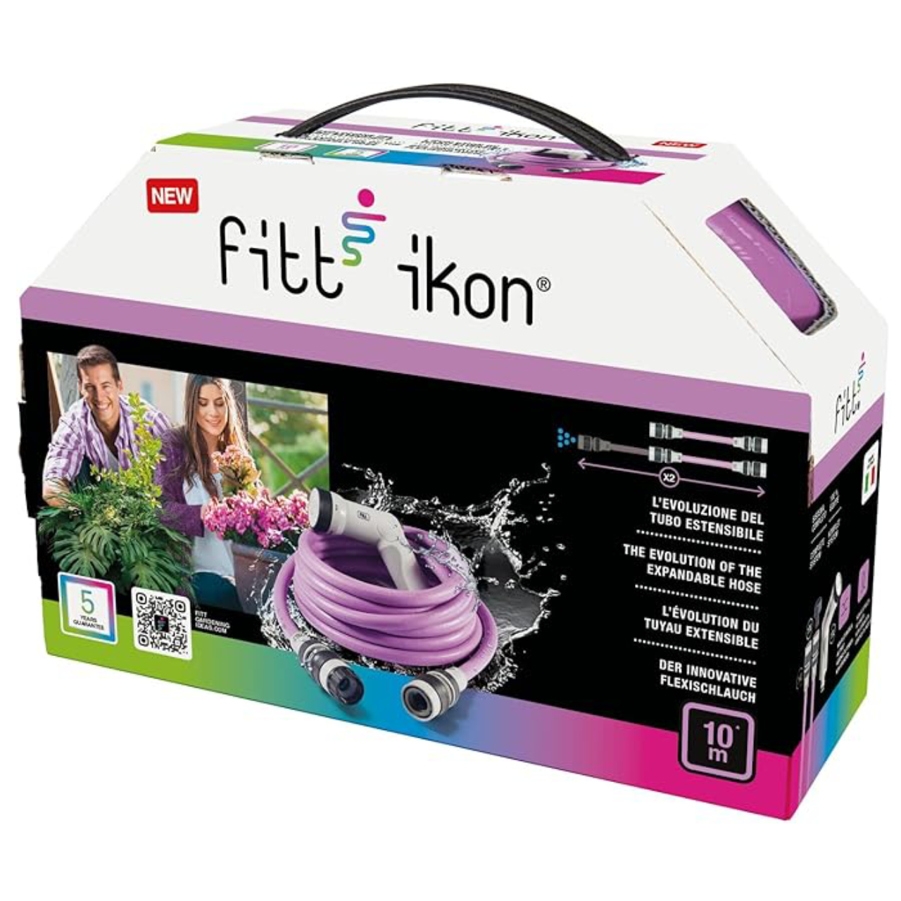 KIT IKON TUBO ESTENSIBILE 1/2 ROTOLO 10 MT. COLOR LAVANDA