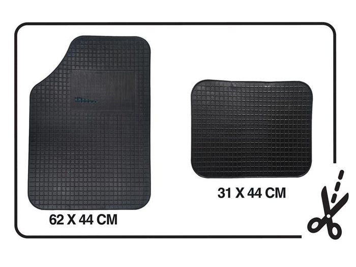 MAURY'S SET TAPPETI AUTO BASIC UNIVERSALI SAGOMABILI 4PZ IN P