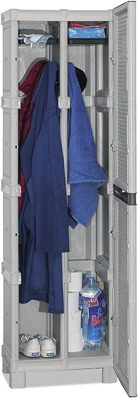 ARMADIO PORTASCOPE IN POLIPROPILENE 1 ANTA E 3 RIPIANI 50 X 39 X H172 CM