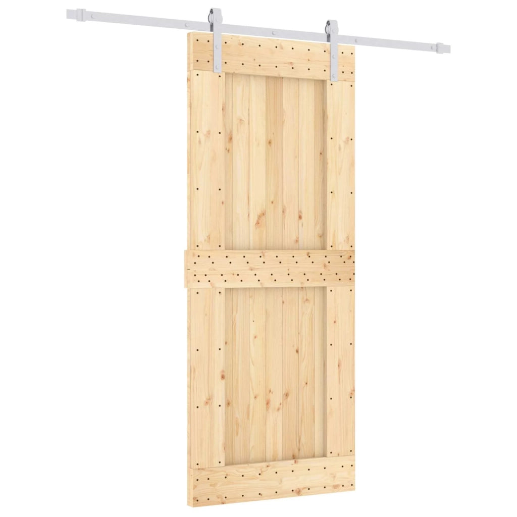 Porta scorrevole Naturale e Bianco 85 x 210 cm 3444959