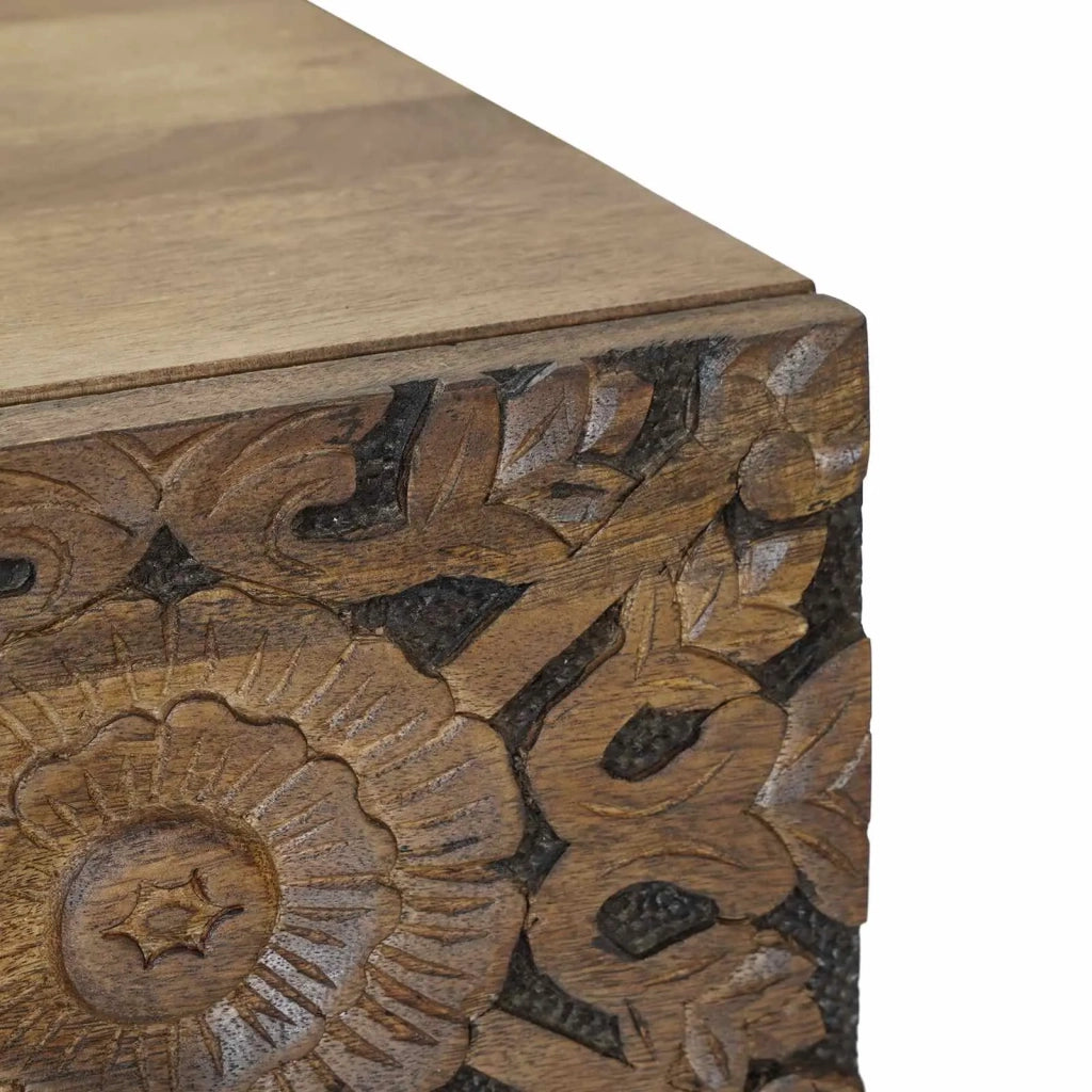 Mobiletto da Letto con cassetto Marrone 50 x 33 x 60 cm