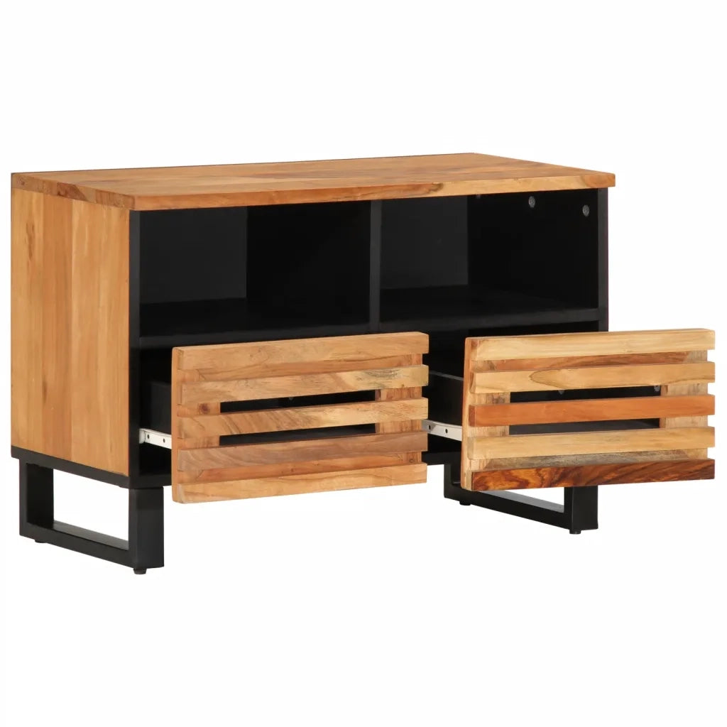 vidaXL Mobile Porta TV 70x34x46 cm in Legno Massello di Acacia