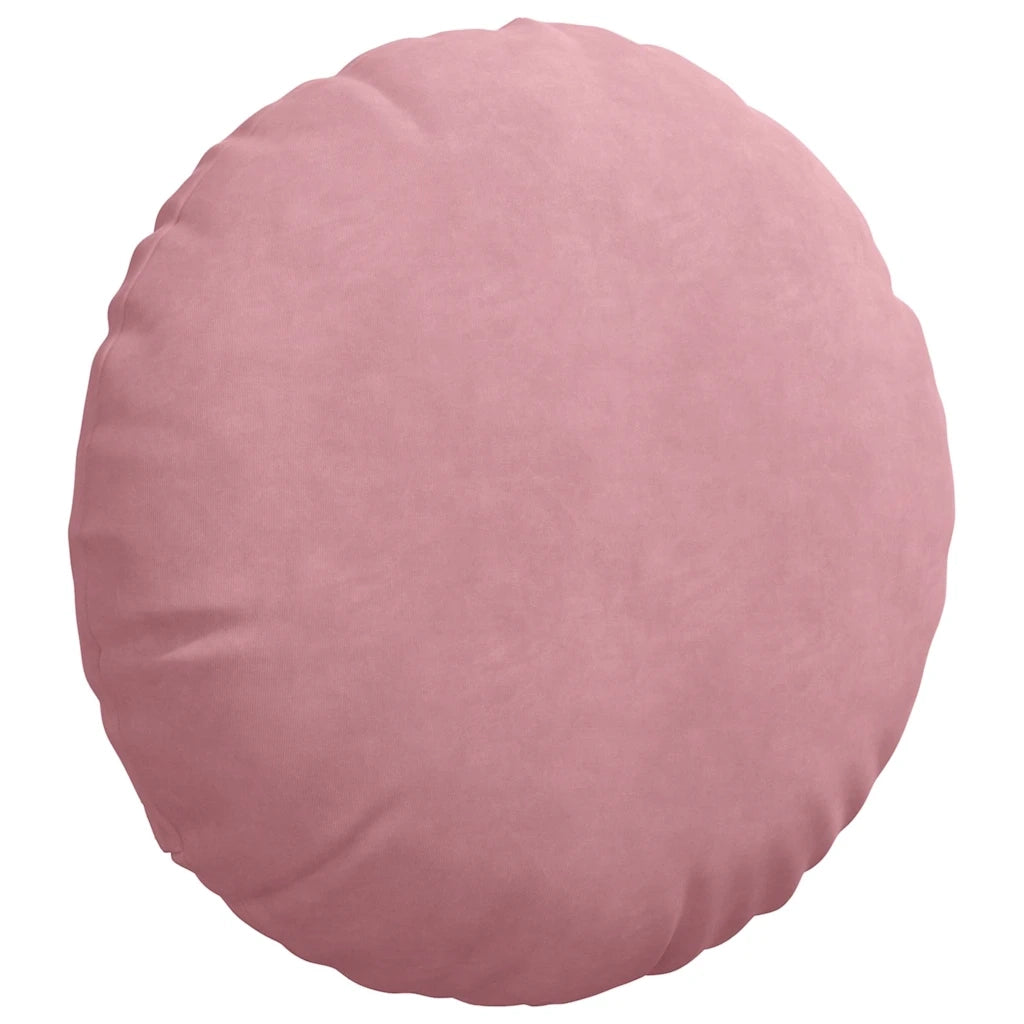 Cuscini per Seduta 2 pcs Rosa Ø50 x 19 cm Velluto