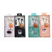 Trade Shop - Auricolari Cuffie Stereo Con Microfono Jack 3,5 Mm Cats Colorate Gatti S9705 -