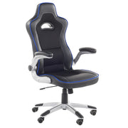 Sedia da ufficio Girevole in ecopelle nera con ruote regolabili in altezza ergonomica moderna