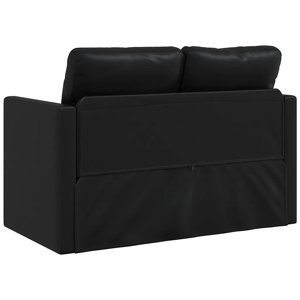 vidaXL Divano Letto da Terra 2 in 1 Nero 112x174x55 cm Similpelle