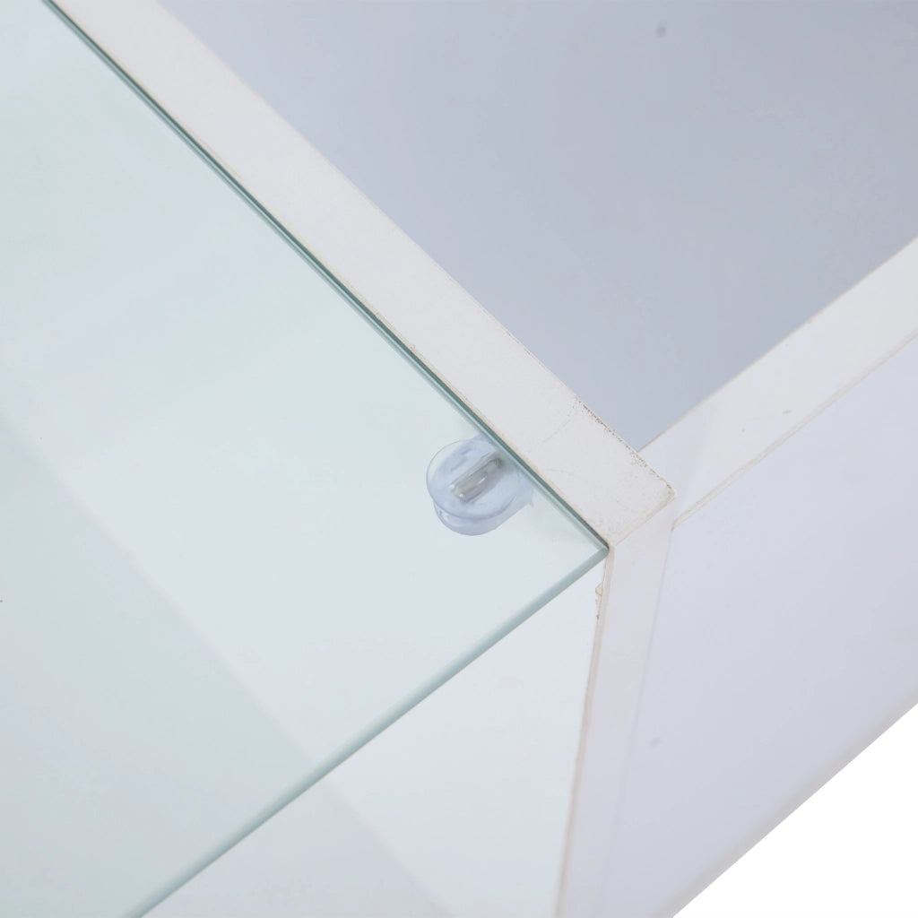 TAVOLO da Caffè Sollevabile 100x50 cm Bianco in Truciolato con LED