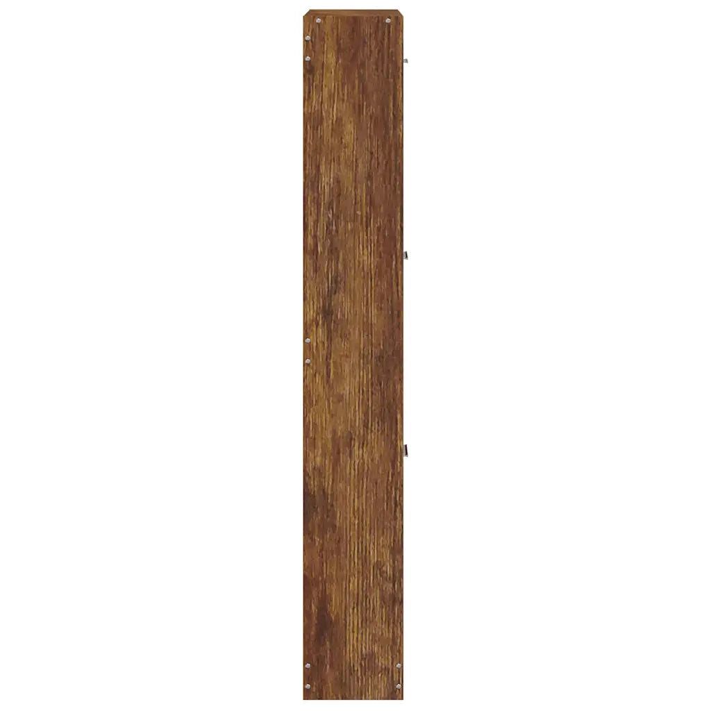 Scarpiera Rovere Fumo 59x17x108 cm in Legno Multistrato 342531