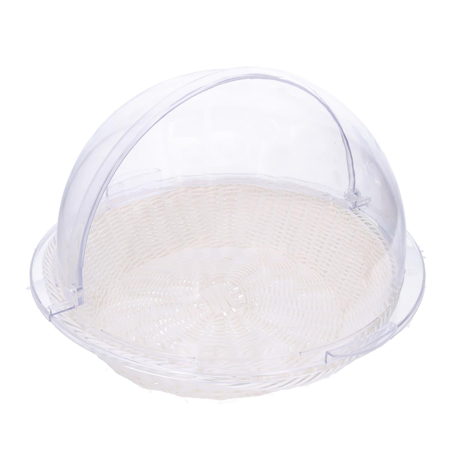 Cesta Porapane Ø41,5xh26 cm con Cupola Trasparente