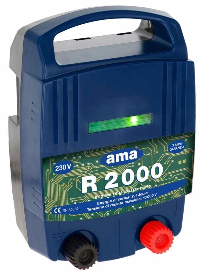 AMA 96601 Ranch R2000 Elettrificatore per Recinti 230V 1 7 J 10 km Blu