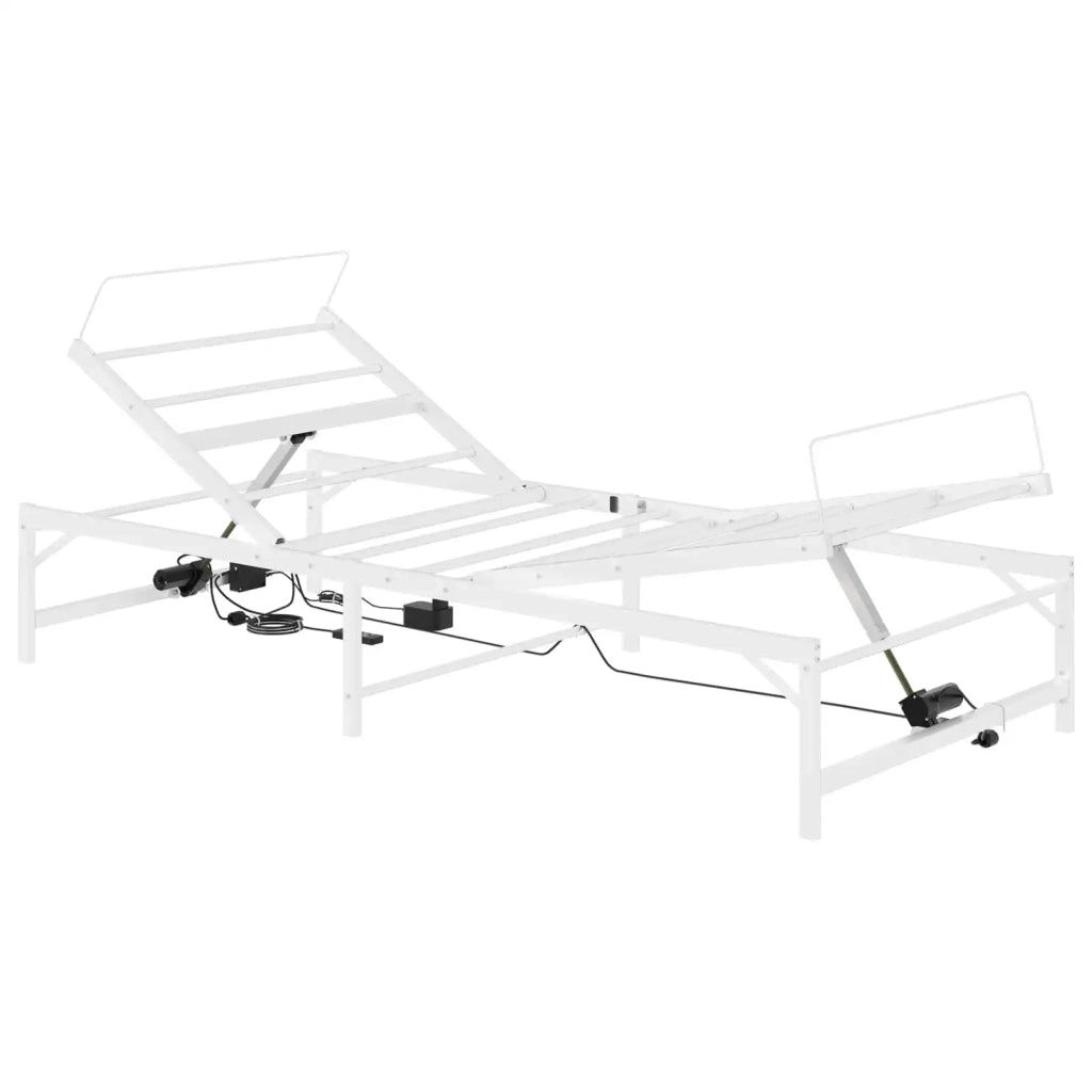 Telaio Letto Elettrico Regolabile Bianco 100 x 200 cm Acciaio 42021399