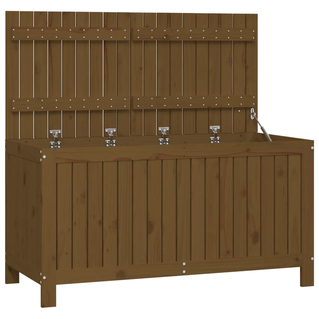 Contenitore da Giardino Ambra 121x55x64 cm Legno Massello Pino