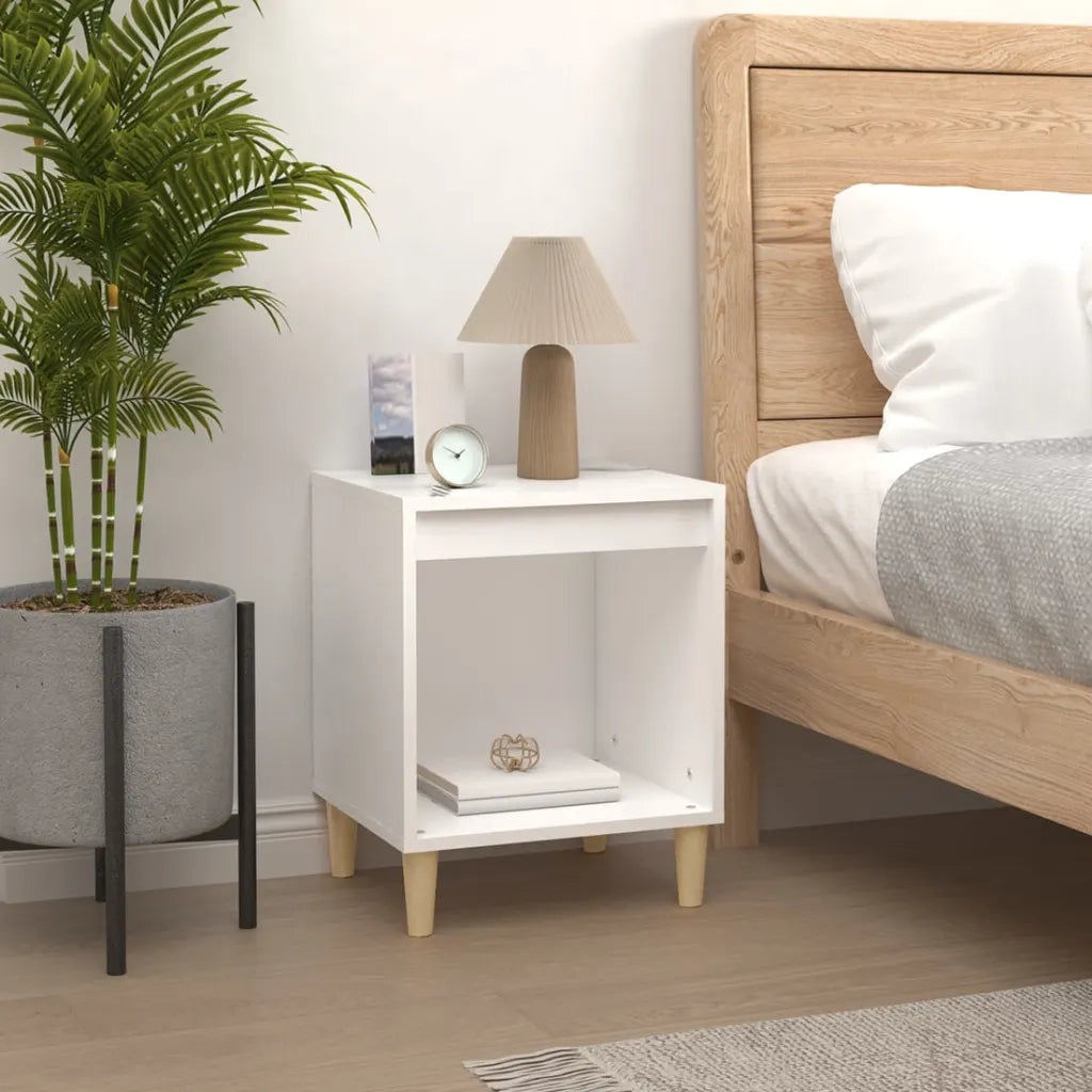 Set di 2 Comodini | Armadio da Notte | Mobiletto da notte in Bianco 40x35x50 cm