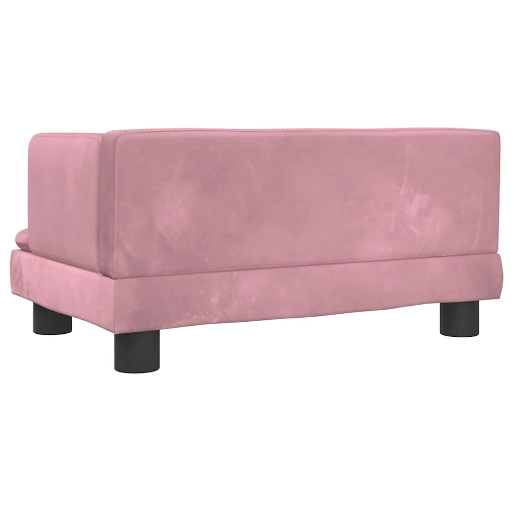 Cuccia per cani a forma di cesto comoda 60 x 40 x 30 cm in velluto rosa 02_0042730