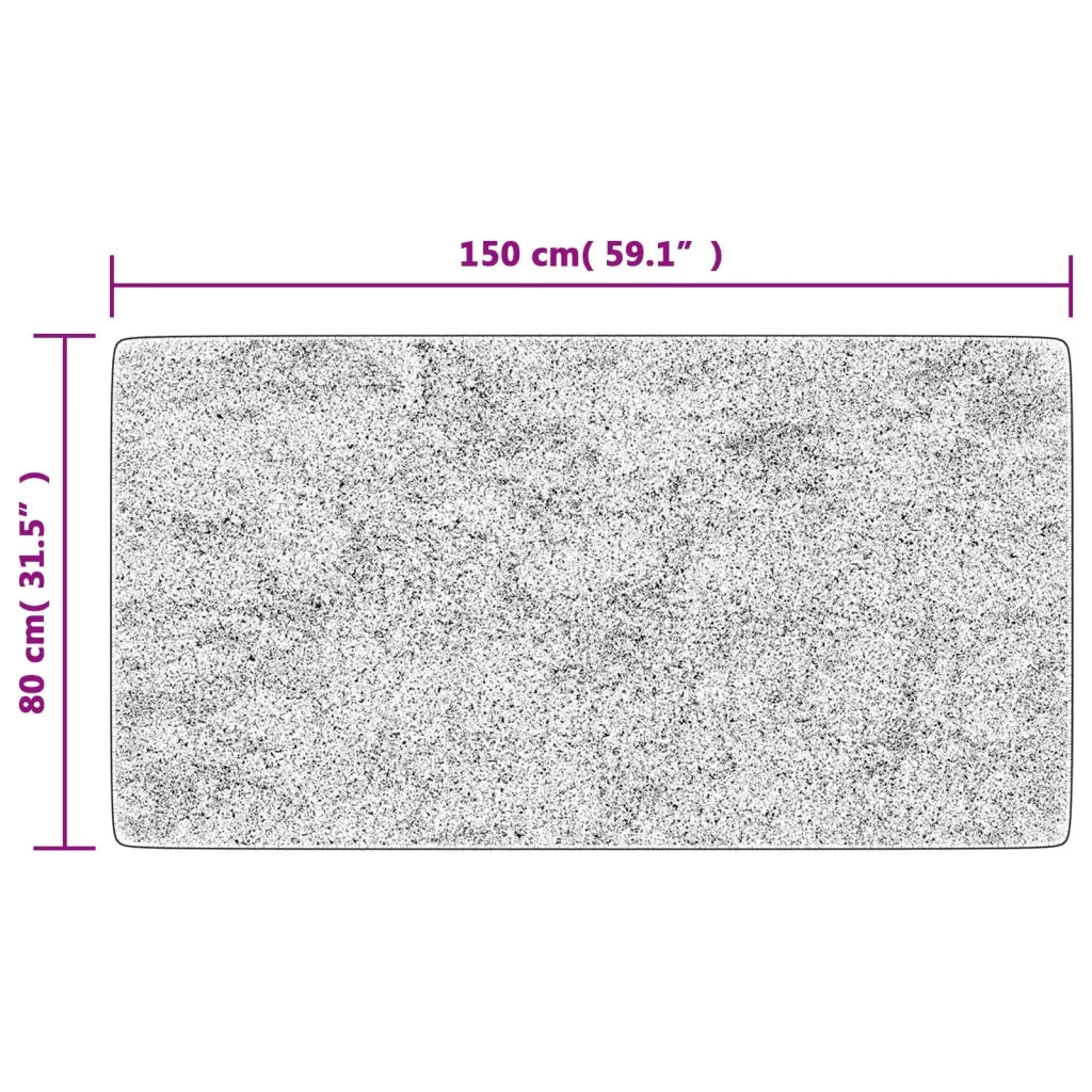 Tappeto Lavabile 80x150 cm Grigio Antiscivolo cod mxl 77408