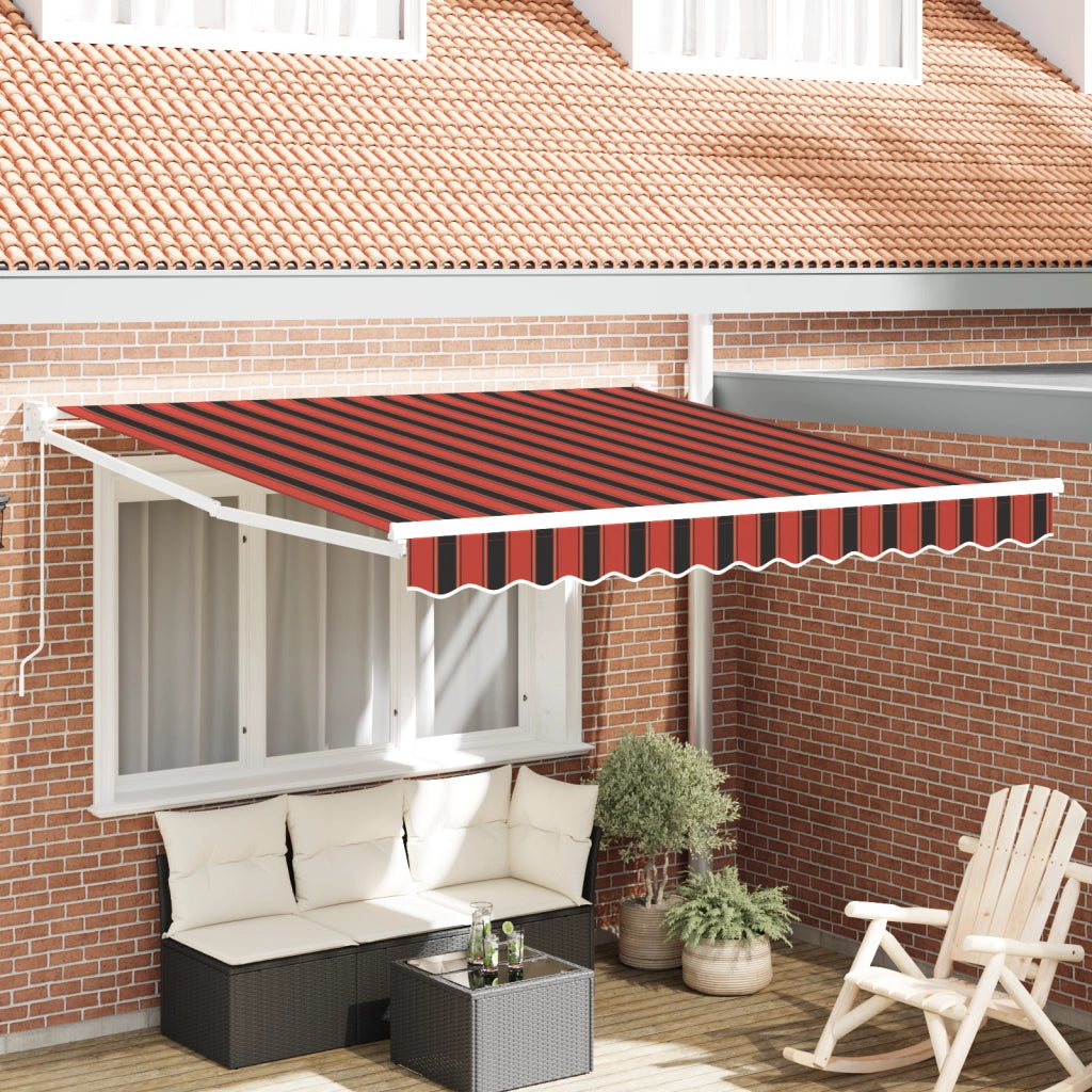 Tenda retrattile manuale arancione e marrone 350x250 cm