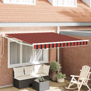 Tenda retrattile manuale arancione e marrone 350x250 cm