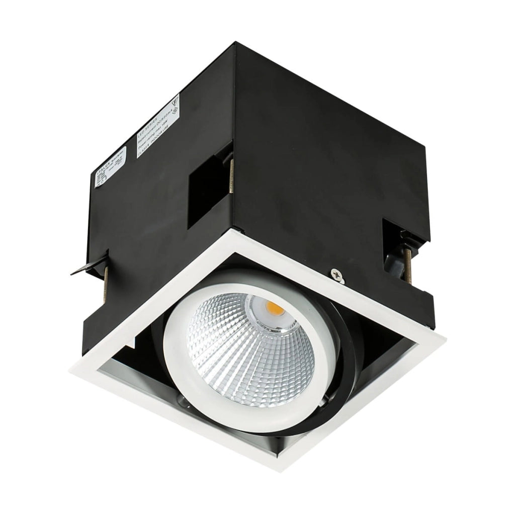 Faretto incasso Italux Vertico quadro LED 18W 4000K bianco/nero