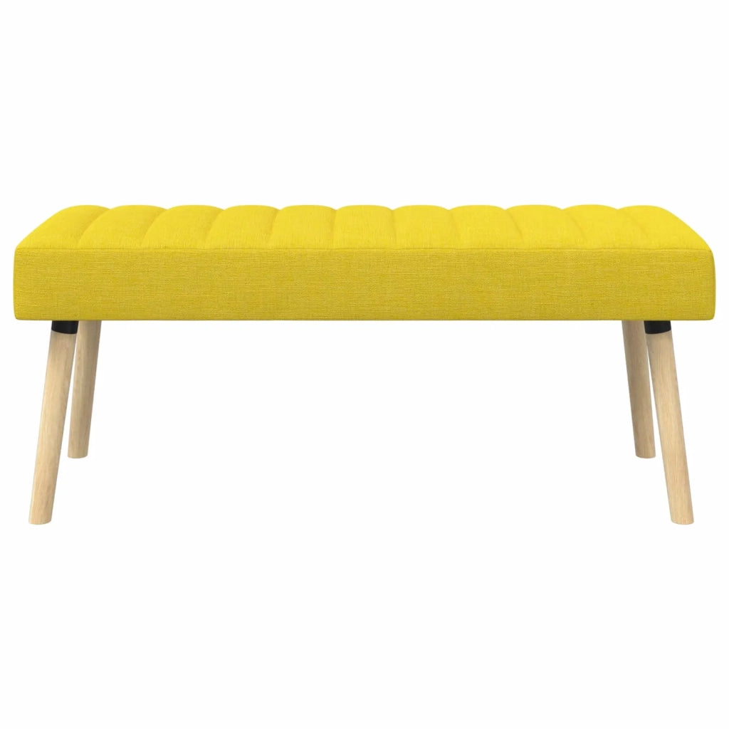 Panchina trapuntata a canale Giallo Chiaro 110 x 40 x 46 cm 42038497