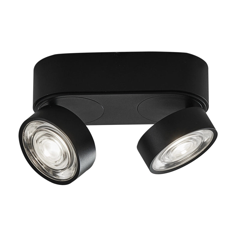 Applique/Plafoniera LED serie HOLE 13W 3000K CRI90 Total Nero - Illuminazione Interni Alta Efficienza - Rossini Illuminazione