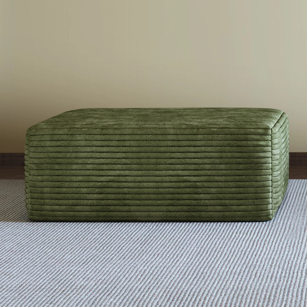 POUF 100 x 21,5 x 21,5 cm Verde in tessuto