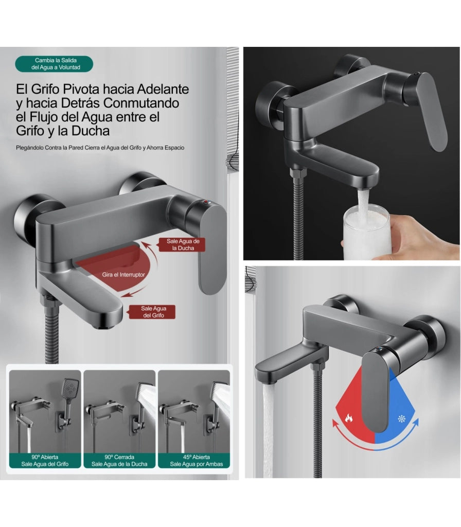 Colonna Doccia-Bagno LH-999+KIT | Rame Massiccio | Monocomando | Cuore Ceramico