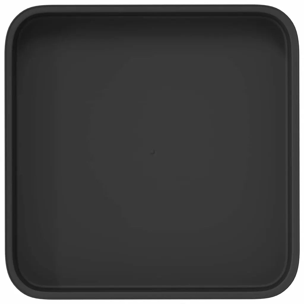 Vassoio Quadrato per Fiori 24 pcs Nero 15 x 15 x 2 cm Plastica 42020373