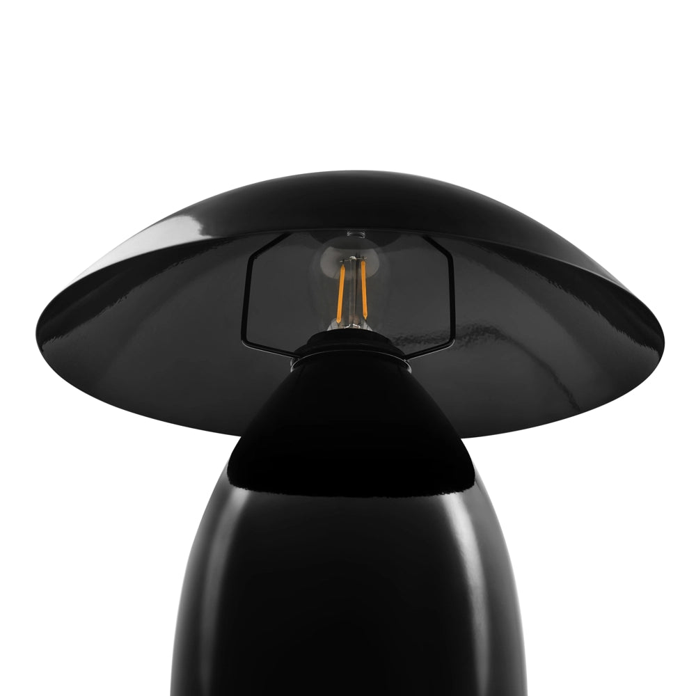 Lampada da tavolo nero con base in ferro 30 cm a una luce design moderno accessori per il soggiorno
